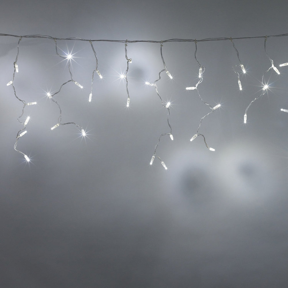 Core Connect 12m 384er LED Eiszapfen Lichterkette weiß koppelbar transparentes Kabel