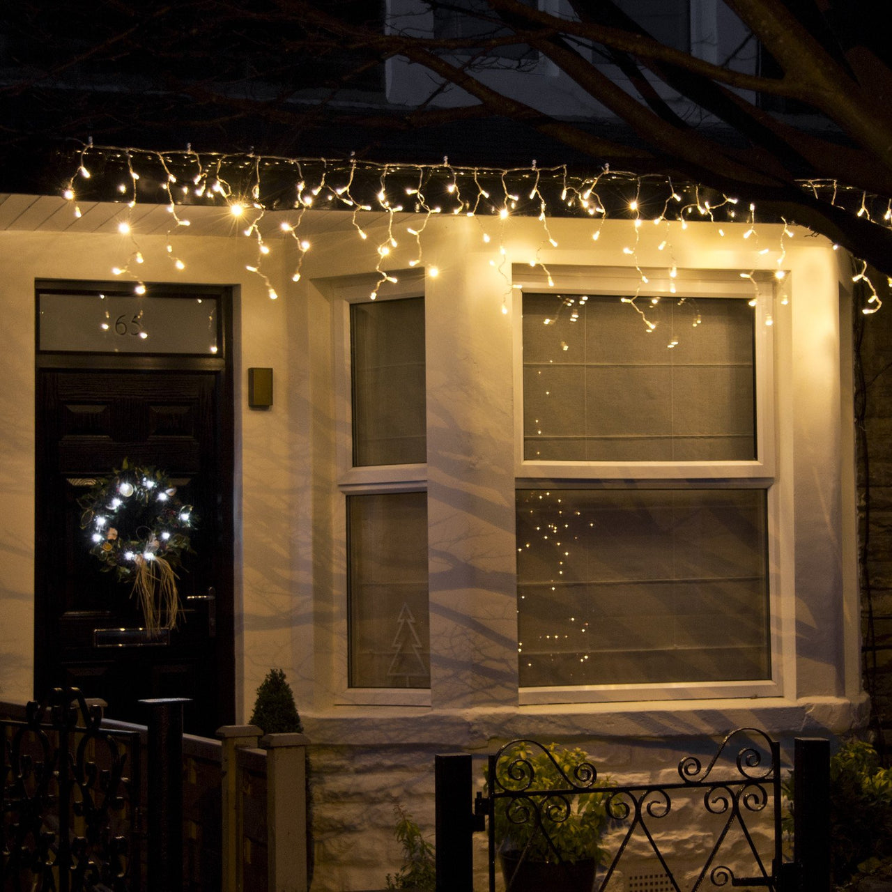Core Connect 28m 896er LED Eiszapfen Lichterkette warmweiß koppelbar transparentes Kabel