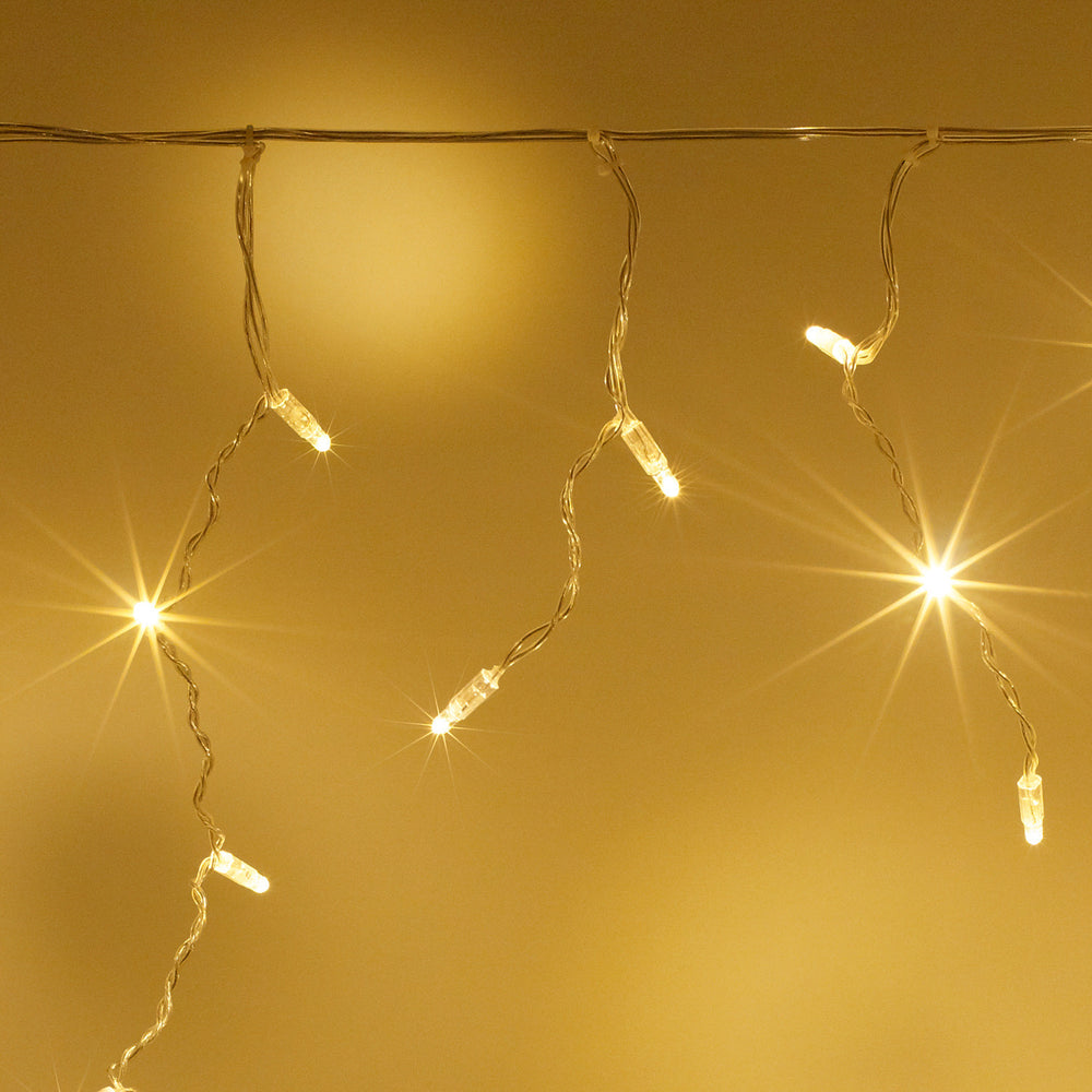 64er Eiszapfen Lichterkette warmweiß koppelbar 2m