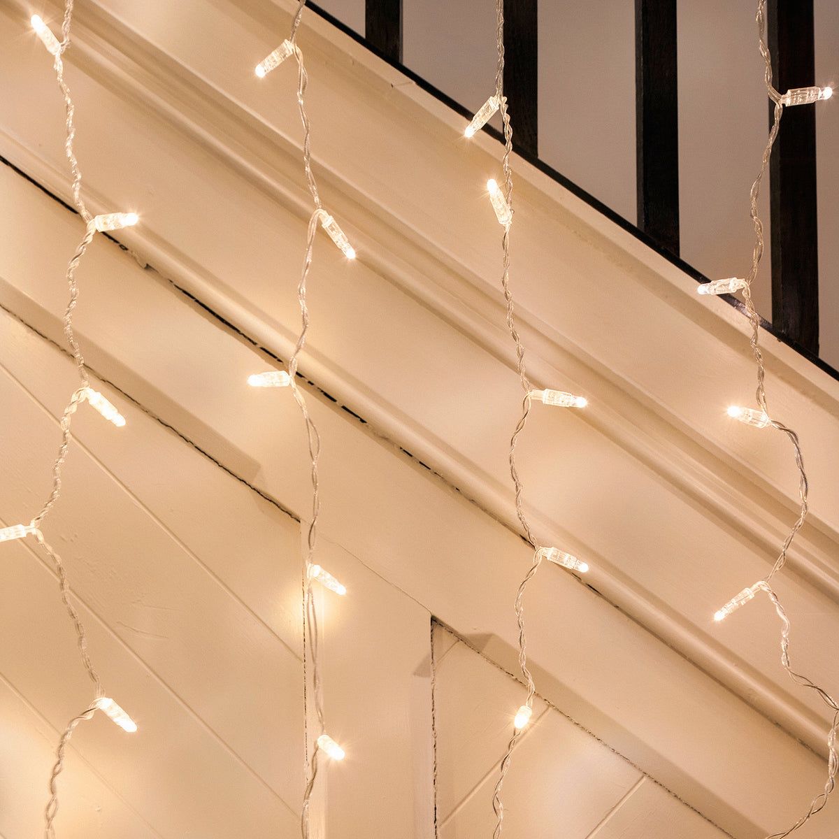 Core Connect x 96er LED Lichtervorhang warmweiß koppelbar transparentes Kabel