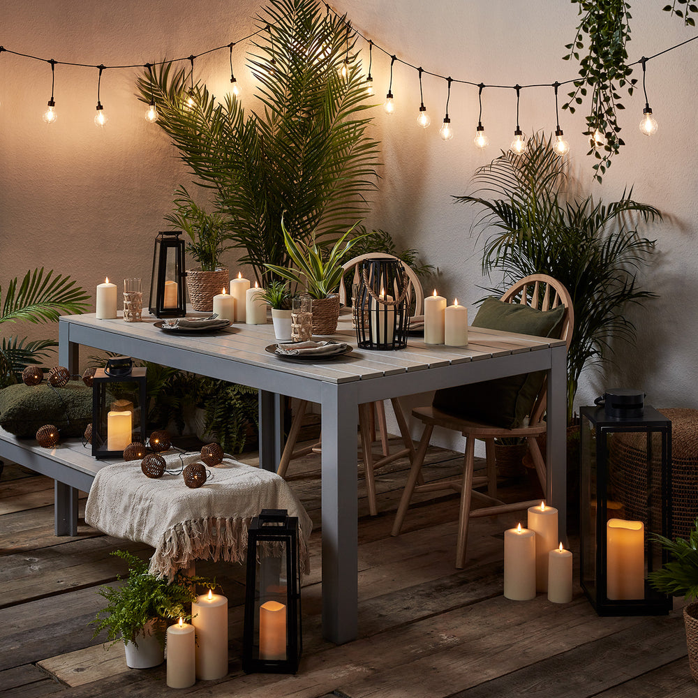 Premium 20er LED Solar Party Lichterkette Retro