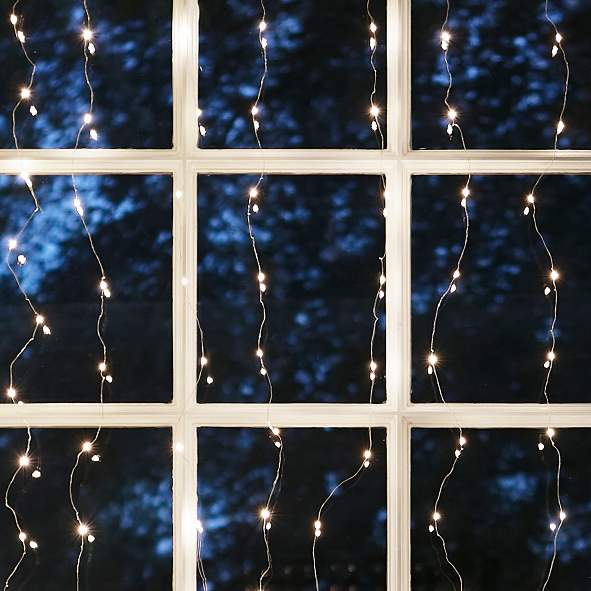 200er LED Micro Lichtervorhang warmweiß