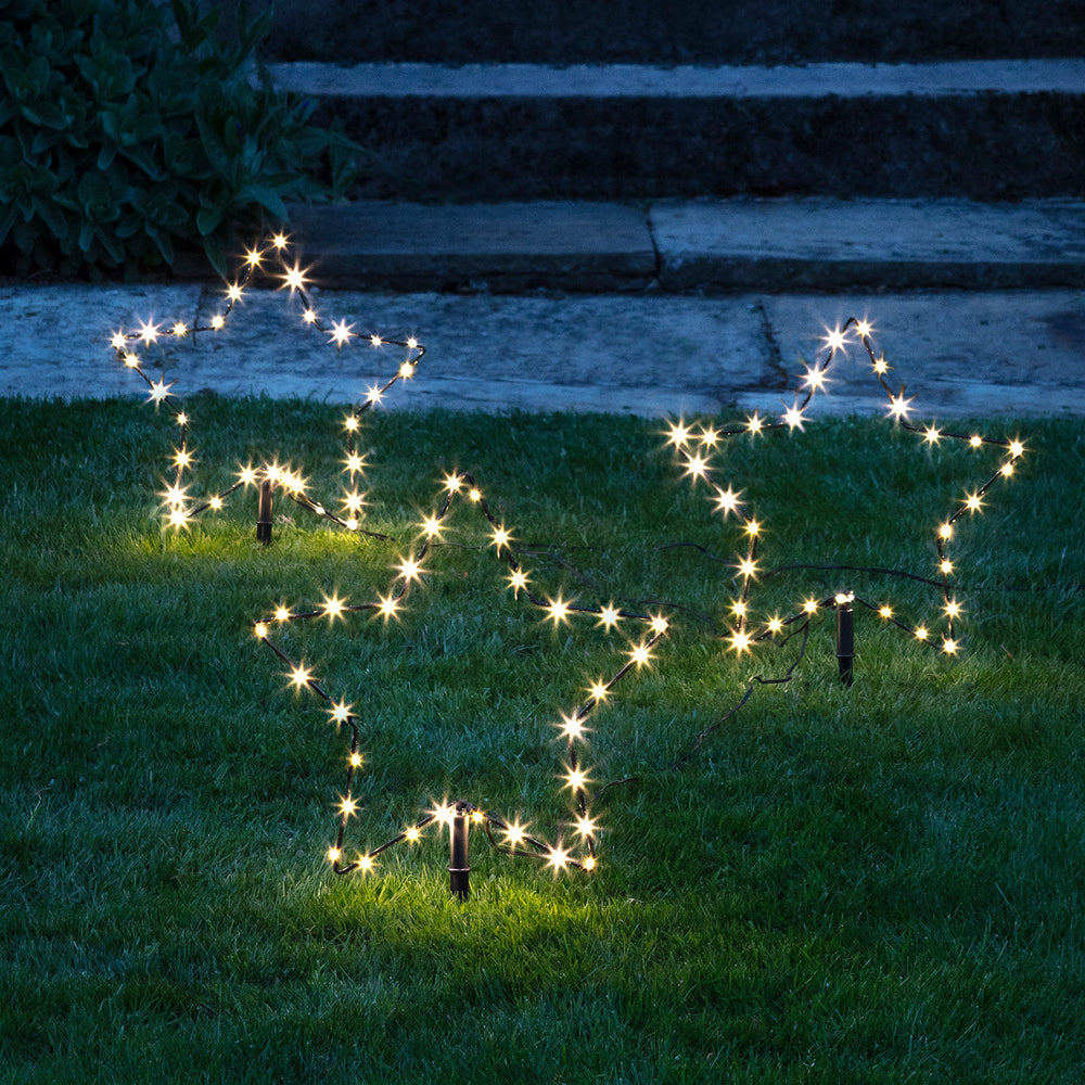 3er Set Osby Stern Stableuchten Weihnachtsdeko Außen