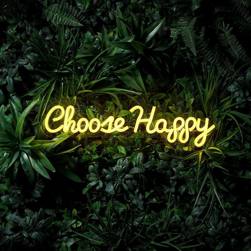 LED Neon Schriftzug Choose Happy