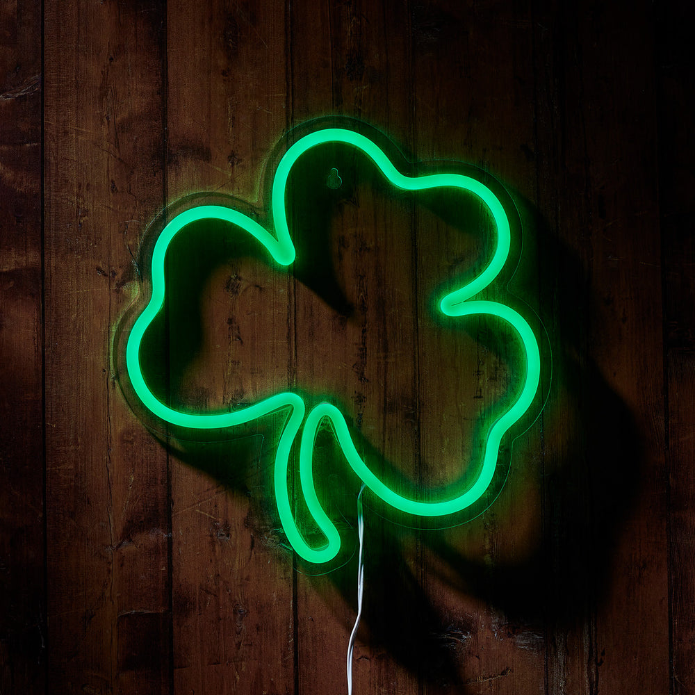 Neon Wandleuchte Kleeblatt St. Patrick's Day Dekoration