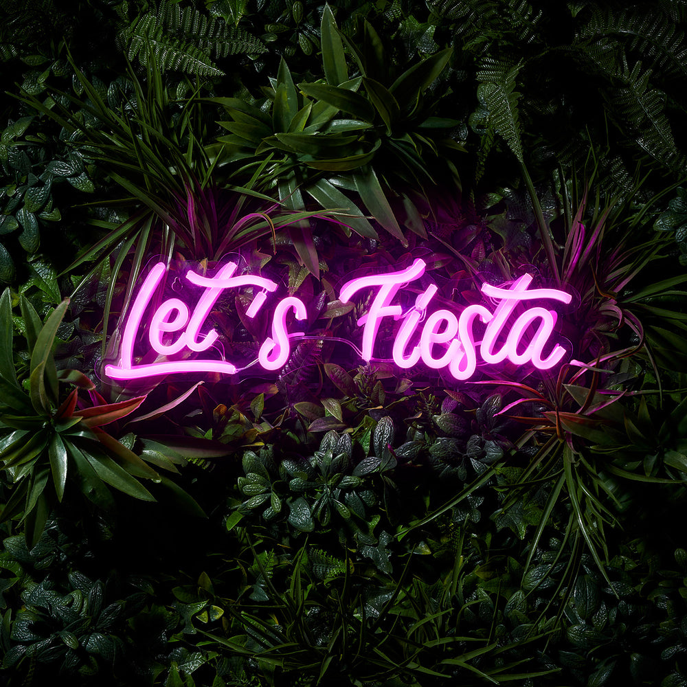 LED Neon Schriftzug Let's Fiesta