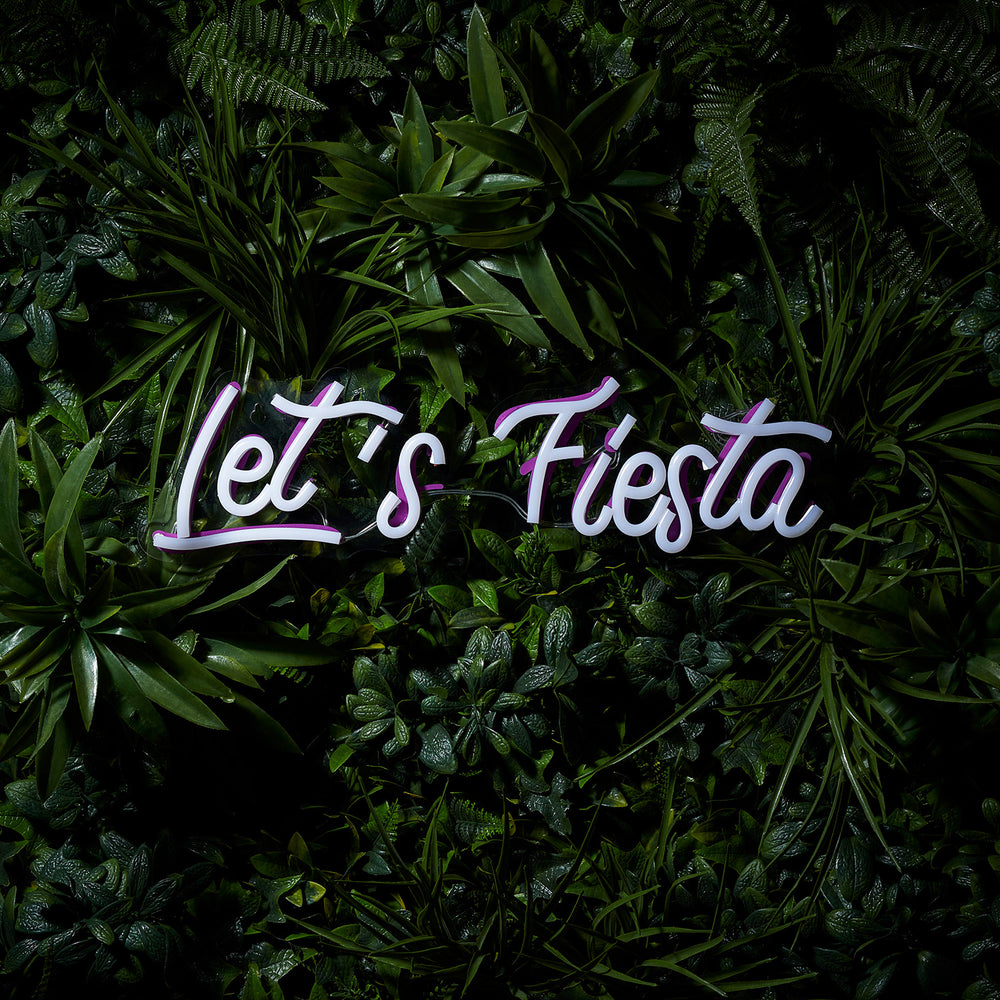 LED Neon Schriftzug Let's Fiesta