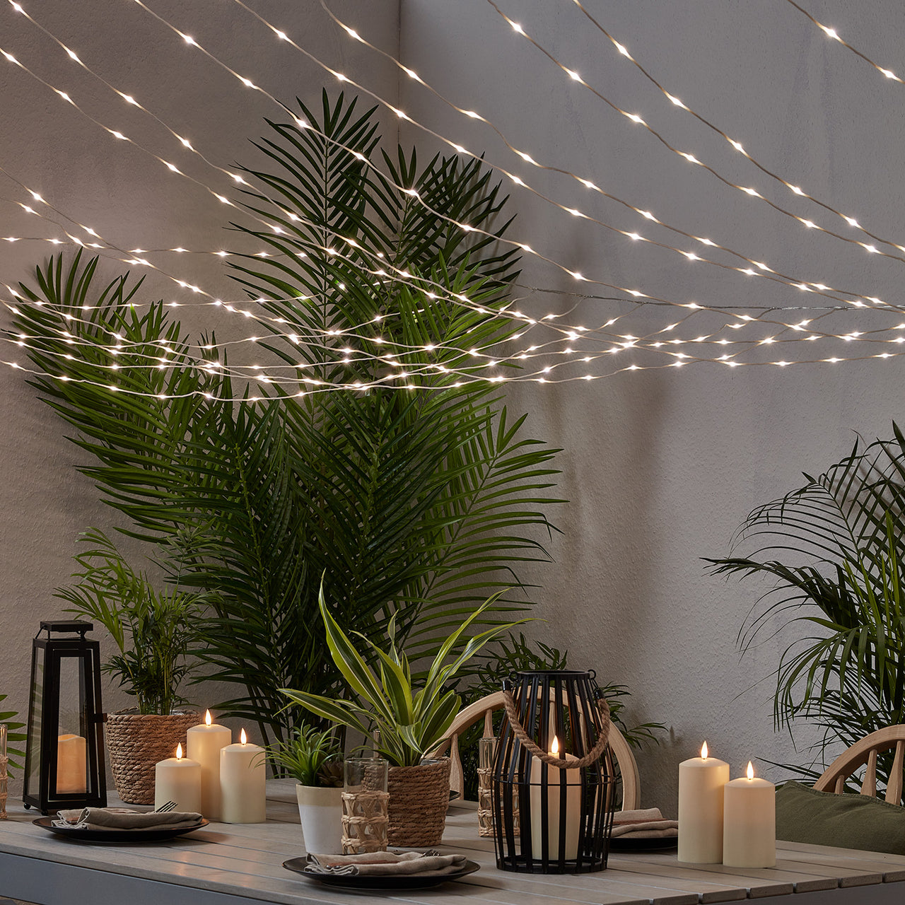 250 Bicolor LED Outdoor Lichterhimmel koppelbar