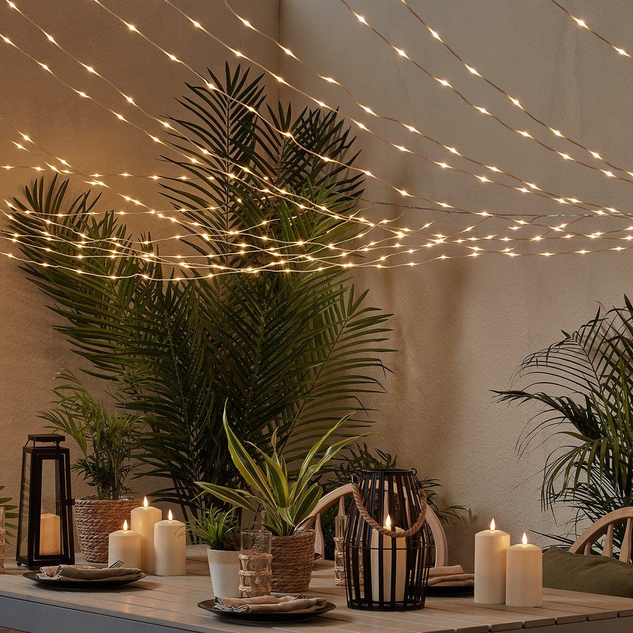 250 Bicolor LED Outdoor Lichterhimmel koppelbar
