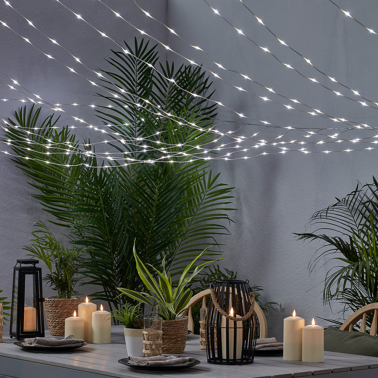 250 Bicolor LED Outdoor Lichterhimmel koppelbar
