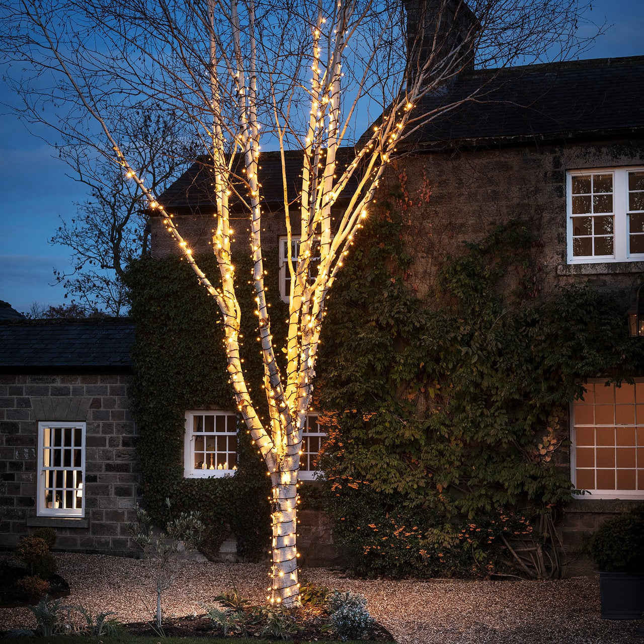 65m 650er LED Lichterkette warmweiß koppelbar schwarzes Kabel Pro Serie