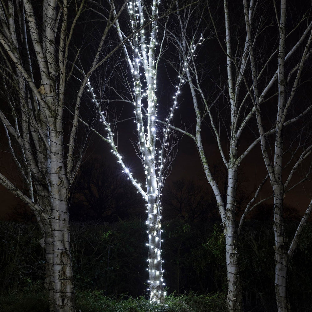 45m 450er LED Lichterkette weiß koppelbar weißes Kabel Pro Serie