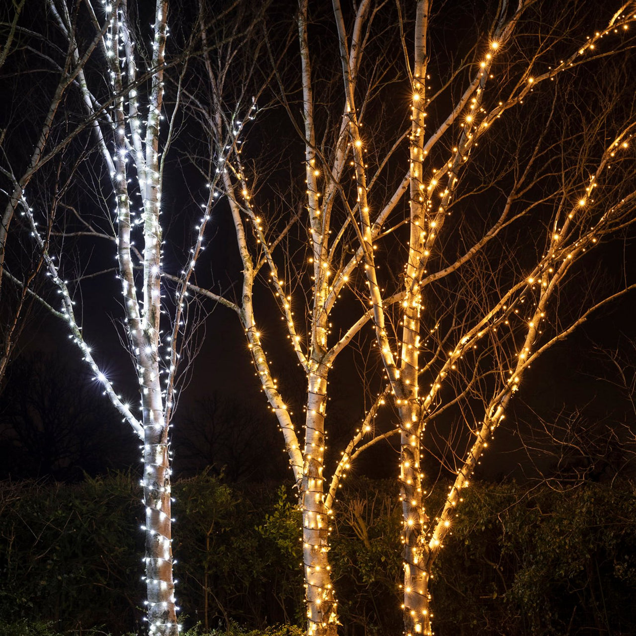 95m 950er LED Lichterkette weiß koppelbar weißes Kabel Pro Serie