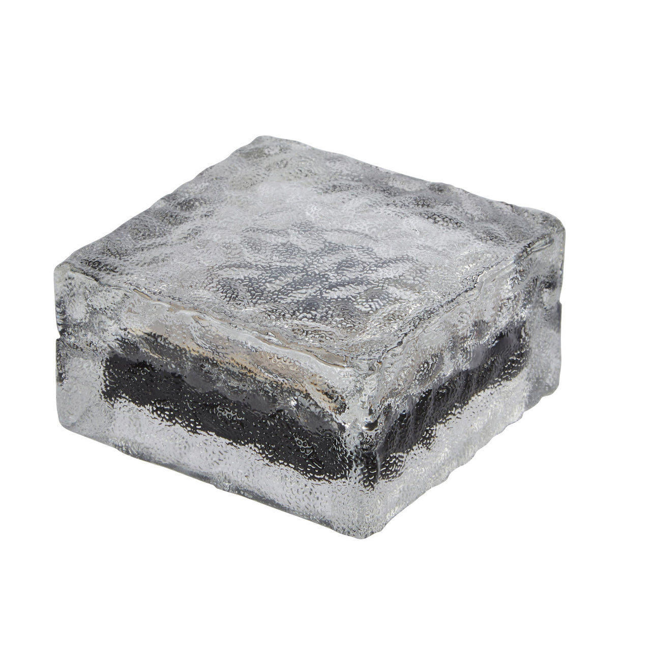 4er Set große Solar Pflastersteine weiß
