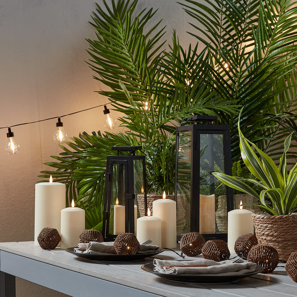 20er LED Solar Party Lichterkette Retro