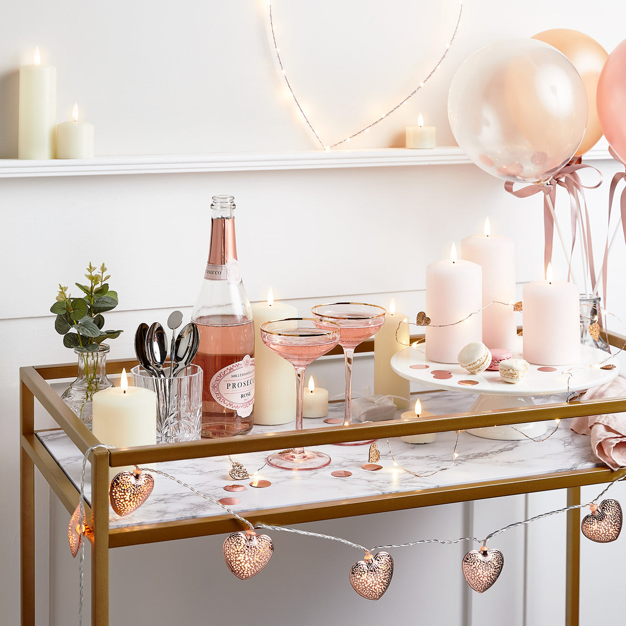 rosa Trio mit TruGlow® Kerzen Fernbedienung – LED