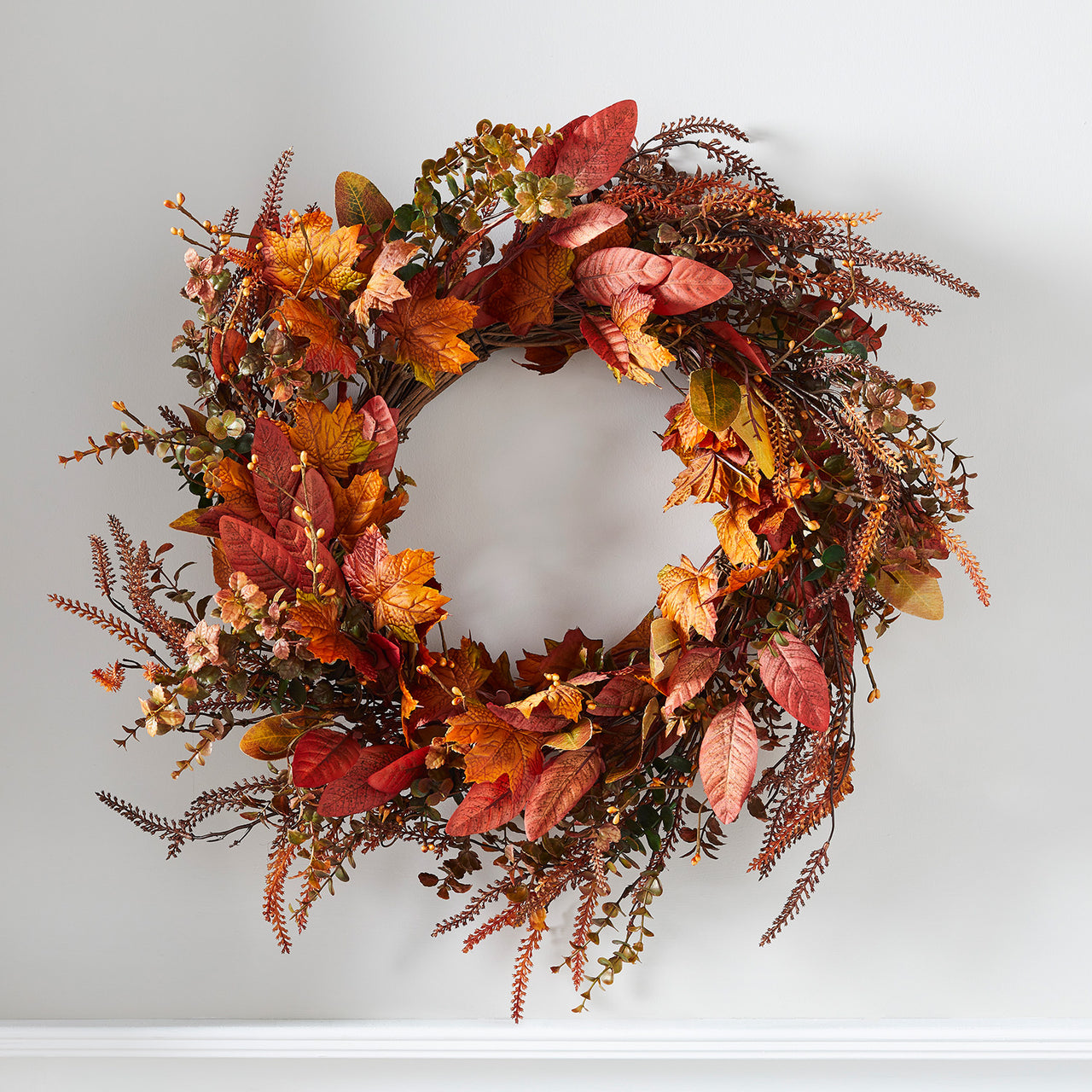 40cm Herbstkranz mit bunten Blättern