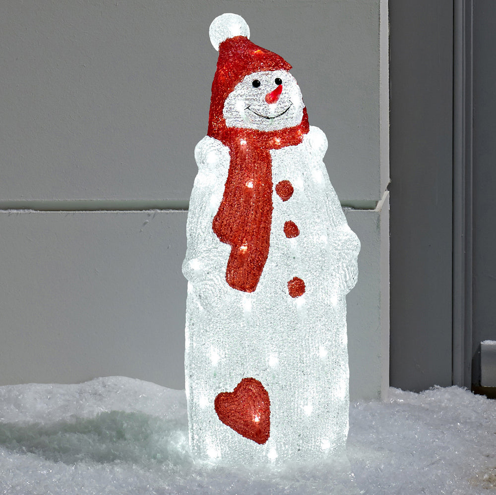 LED Acryl Figur Schneemann