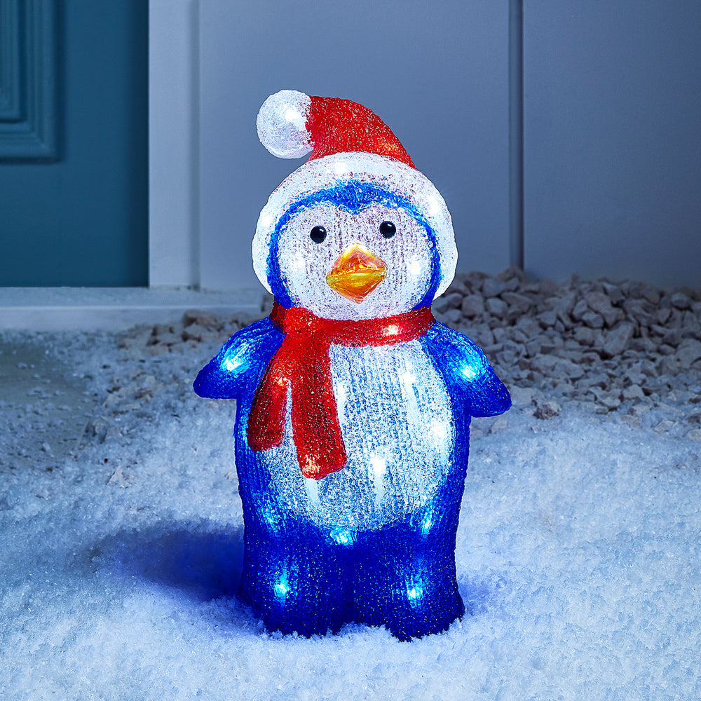 LED Acryl Pinguin Figur 34cm